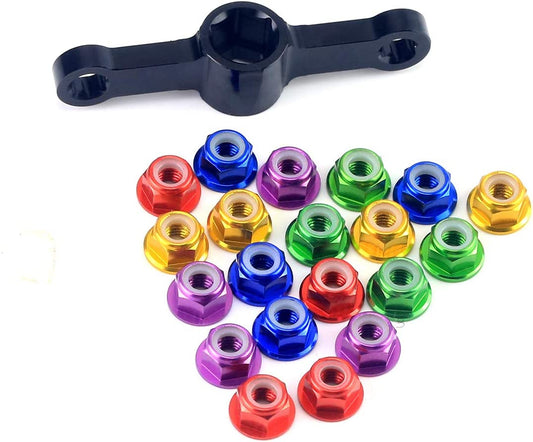 20Pcs M5 Motor Screw Props Nut Flange Nut Propeller Adapter Quick Release Wrench Tool CW CCW for RC FPV Racing Drone 2204 2205 2306 Motor