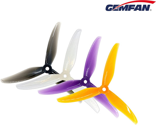 Gemfan Hurricane 5236 5.2inch 3-Blade Propeller with 5mm Shaft for FPV Racing Drone 16pcs 8CW 8CCW