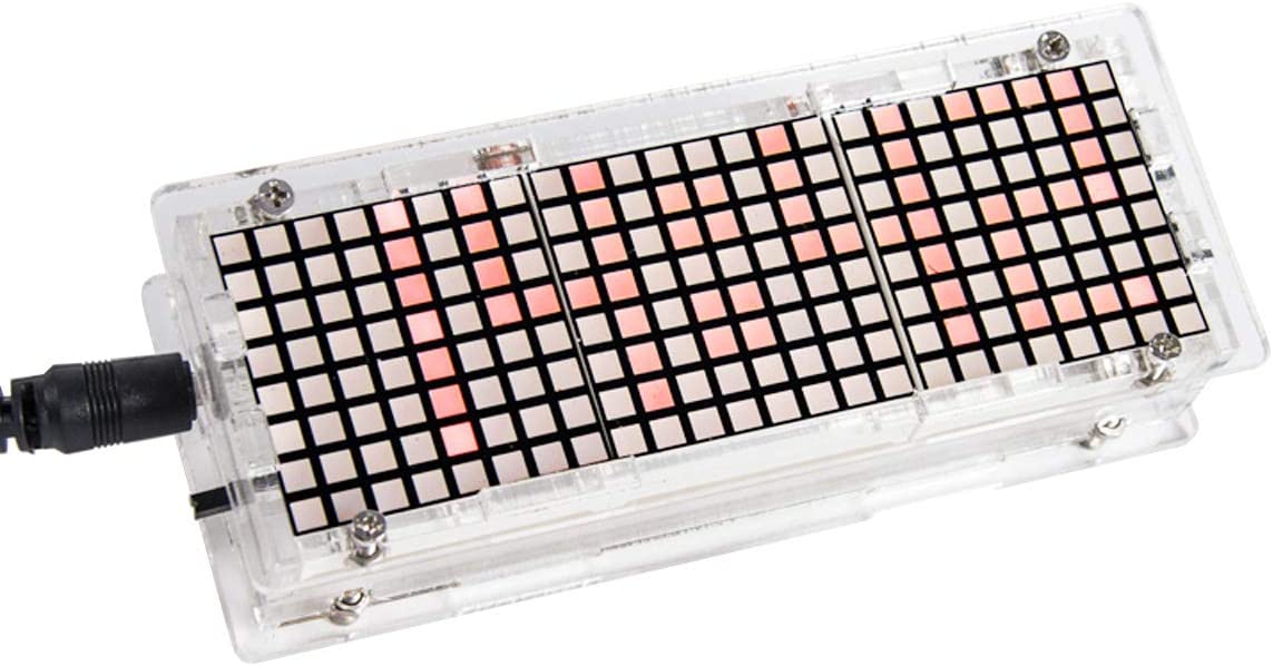 DDIY Digital Lattice Clock Electronic Soldering Practice Kit SCM Digital Clock Multi-Function