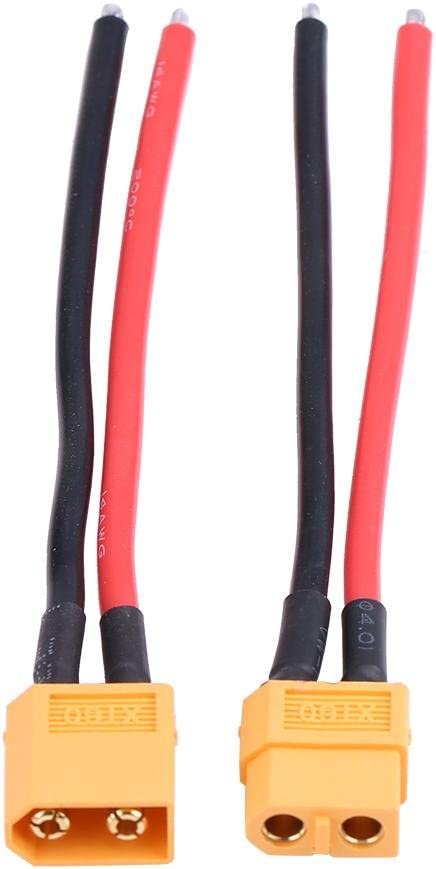 XT60 Female Male Cable, Connector Adapter 14AWG Silicone Cable Wire